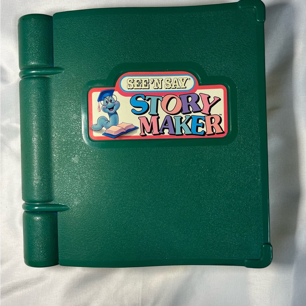 Vintage 1991 Mattel See ’N Say Story Maker Blue Kids Activity Book Tested